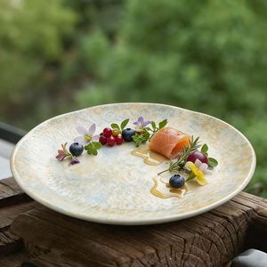 Plato de postre mate Canglan, redondo y poco profundo, para uso en restaurantes occidentales, hoteles y fiestas. - Product Image 4