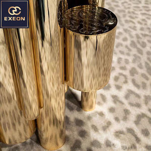 आधुनिक लक्जरी सॉलिड वुड डेस्क हाईन एंड होम ऑफिस फर्नीचर टेबल डिजाइन मेटल प्रेसिडेंशियल कस्टम डेस्क - Product Image 5