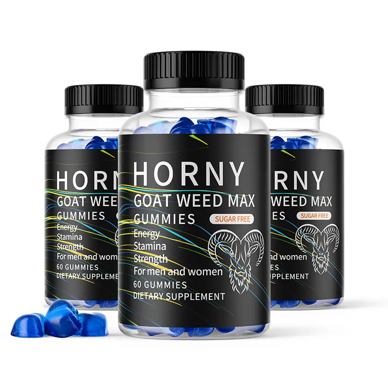 Oem/ODM nhãn hiệu riêng Hữu Cơ bổ sung tăng cường độ bền năng lượng Gummies Horny Goat Weed Gummies cho nam giới