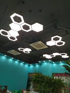 Hiện đại LED ánh sáng mặt dây chuyền nóng bán rỗng rắn hình lục giác cho quán cà phê văn phòng cửa hàng & Studio tính năng chống thấm nước cho hội thảo chiếu sáng - Product Image 3