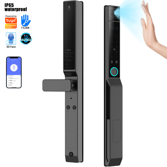 Smart Lock with Tuya WiFi Zigbee Fingerprint Palm Vein Recognition Digital Lock for Home Apartment Office