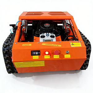 Tondeuse à gazon robotisée à chenilles à rayon de braquage nul, multifonctionnelle, sans fil, autopropulsée, pour couper les mauvaises herbes et l'herbe - Product Image 1