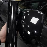 Film de protection de peinture PPF TPU noir métallisé 8,5 mil, TPU aliphatique, finition cristalline sans effet peau d'orange