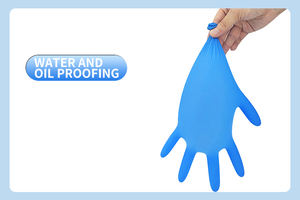 قفازات أمان صناعية من النتريل للاستعمال مرة واحدة قفازات حماية ذراع اليد لغرف الأبحاث خالية من مسحوق الزيت المقاوم للماء - Product Image 3