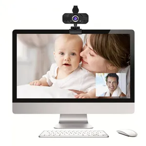 Webcam Computer Camera Lens Covered USB Plug And Play Full HD 1080P 30fps Webcam Video Camera For Computers PC Laptop Desktop Distance Learning
