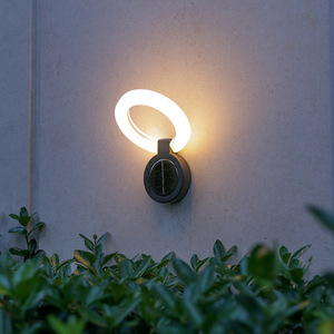 Lampe solaire murale d'extérieur, éclairage de jardin, lumière LED annulaire étanche pour la décoration de la cour, éclairage paysager de villa - Product Image 1