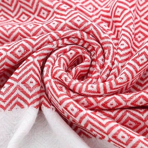 <span class=keywords><strong>Toallas</strong></span> de <span class=keywords><strong>playa</strong></span> turcas Jacquard teñidas con hilo grande con borla sin arena Fouta <span class=keywords><strong>Pareo</strong></span> Sarong - Product Image 5