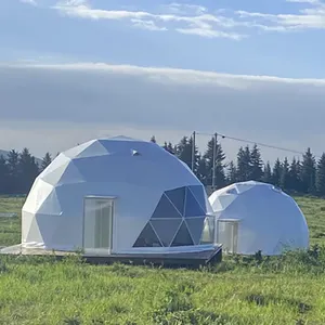 FEAMONT Роскошная крыша из ПВХ с подогревом, экологичный сборный прозрачный геодезический купол, глэмпинг-палатка для отелей, пустынный Круглый купол, палатка для кемпинга