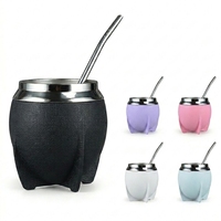 Offre Spéciale – Tasse Personnalisée Colorée 280 ml – Gourde à Yerba Maté Argentine en Acier Inoxydable à Double Paroi Isolée Sous Vide