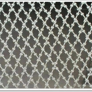 <span class=keywords><strong>Grillage</strong></span> en fil de fer galvanisé haute sécurité BTO-22 à mailles carrées, anti-coupure, soudé, avec fil barbelé concertina pliable pour clôture de prison - Product Image 1