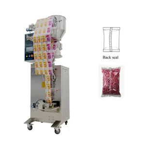 Vertical Pistachio Coffee Tea Granule Sugar Peanuts Beans Small Particle Food Pouch Back Sealing Filling Packaging Machines