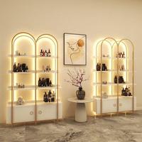 Vitrine de présentation double face personnalisée de luxe avec éclairage LED, durable et facile à nettoyer, marque GZowin