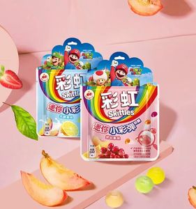 Aperitivos asiáticos Gummy Candy 50g Colorful Fruit Flavored Little Skiittles Egg Empaquetado en bolsas - Product Image 4