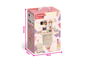 ชุดของเล่นเด็ก 3 in 1 กระเป๋าเดินทางครัว ของเล่นทำอาหาร<span class=keywords><strong>เชฟ</strong></span> ของเล่นบ้าน ของเล่นเสริมพัฒนาการเด็ก พร้อมโต๊ะอาหารแบบพ่นสเปรย์ - Product Image 3