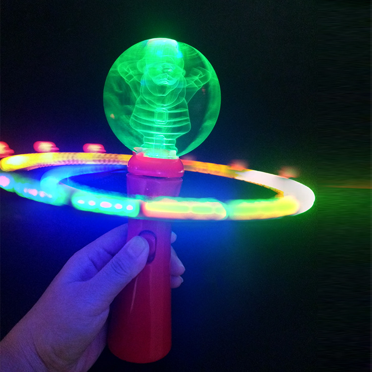 Новое поступление, Рождественская вечеринка, индивидуальный узор, светящиеся игрушки для детей, Санта, вращающиеся светящиеся палочки