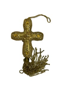 Handmade Handcrafted Embroidered Beaded Velvet Satin Christmas <b>Decorations</b> Cross Santa Socks Sparrow <b>Elephant</b> Customized - Product Image 2