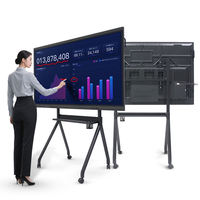 Pizarra Interactiva Inteligente LED 4K UHD de 86 Pulgadas y 60 Hz, Sistema Operativo Dual, 8 GB + 128 GB, Pantalla Táctil de 40 Puntos, Pizarra Blanca Inteligente para el Aula