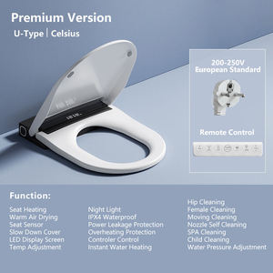 Self Cleaning Smart Wc Toilet Seat U Shape Automatic Cover Electric Bidet Lid <b>Bathroom</b> Intelligent Soft Close <b>Heated</b> Toilet Seat - Product Image 4