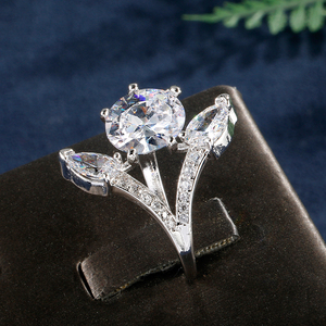 Rakol <span class=keywords><strong>rp2025</strong></span> 925 Sterling Silver nhẫn Nhẫn pha lê cho phụ nữ - Product Image 4