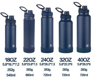 Bouteilles isothermes en acier inoxydable avec logo personnalisé, à large ouverture, 32 oz et 40 oz, bouteille de sport en acier inoxydable - Product Image 2