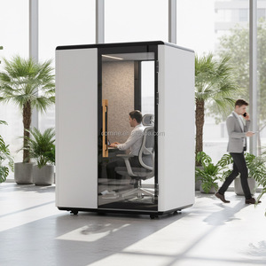 Cabina de Oficina Insonorizada Portátil Moderna Comine, Espacio de Trabajo Acústico Modular para Trabajo Privado, Llamadas, Reuniones, Almacén, Sala de Estar - Product Image 6