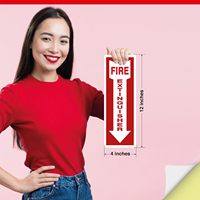 Autocollants de signalisation d'extincteur d'incendie, vinyle auto-adhésif durable, étiquette de sécurité imperméable pour intérieur et extérieur
