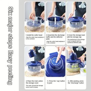 EN STOCK Éplucheur Électrique Portable Sans Fil Automatique pour Fruits et Légumes, Machine à Éplucher les Pommes de Terre, l'Ail et les Raisins - Product Image 4