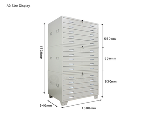 Kim loại hiện đại thép A0 Tủ Ngăn Kéo lưu trữ nội thất văn phòng cho home & trường học bản đồ tập tin & giấy hiển thị <span class=keywords><strong>Locker</strong></span> - Product Image 3