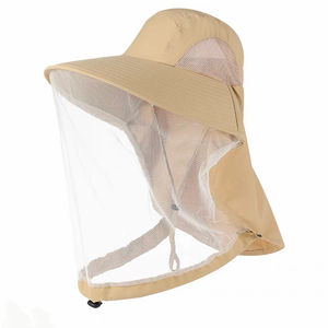Sombrero de Pescador de Ala Ancha de Alta Calidad para Verano, Transpirable, con Malla <span class=keywords><strong>Antimosquitos</strong></span>, Color Sólido, para Camping, con Solapa para el Cuello - Product Image 5