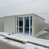 Maisonnette préfabriquée de luxe pliable prête à l'emploi à vendre, structure en acier, design moderne, utilisation hôtel/villa