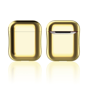 Estuche Protector para Auriculares Mirror Earphone Pro para iPhone, Logotipo Personalizado, PC Rígido, Chapado en Oro, Impermeable, Mate, 1/2 Fundas - Product Image 1