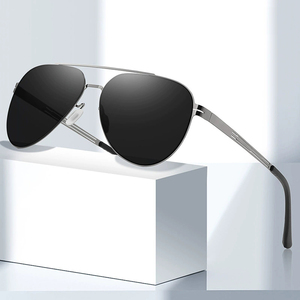 Gafas de Sol de Conducción de Lujo para Hombre, <span class=keywords><strong>Estilo</strong></span> <span class=keywords><strong>Aviador</strong></span>, <span class=keywords><strong>Lentes</strong></span> de PC con Protección UV400, Cómodas y Ligeras, Montura Metálica de Aro Completo, Gafas Personalizadas - Product Image 2