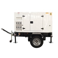Prix fiable et bon marché et générateur diesel silencieux 20 kilowatts avec la clôture galvanisée par électro et la remorque mobile