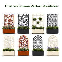 Jardinière en métal découpée au laser sur mesure avec écran d'intimité, jardinière rectangulaire en aluminium, treillis de jardin, OEM ODM