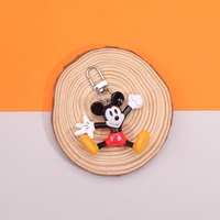 Vente chaude 3D Dessin Animé Mickey Conception PVC Sac En Caoutchouc Charme Porte-clés Cadeau Dragonne Porte-clés En Caoutchouc Personnalisé