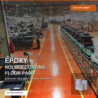 Peinture époxy pour sols, résistante à l'usure, antidérapante, imperméable, facile à nettoyer, pour bureaux, bâtiments, supermarchés, sols en béton commerciaux