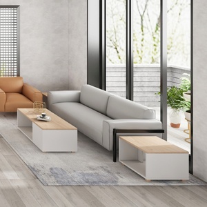 Wholesale <b>Cheap</b> Nordic Modern Simple Tea <b>Table</b> and TV Cabinet Combination Living Room Corner <b>Table</b> Wooden Marble <b>Coffee</b> <b>Table</b> - Product Image 3