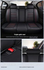 غطاء مقعد سيارة فاخر ثلاثي الأبعاد جلد عالمي مقاوم للماء ومقاوم للاهتراء لـ 5 مقاعد للبيع بالجملة - Product Image 5