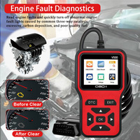 Lector de Códigos OBD2 Portátil V500, Escáner de Fallas de Automóvil con Pantalla Universal, con 1 Año de Garantía Gratuita, Escáner de Fallas OBDII V500