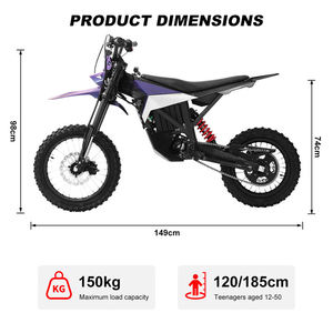 Motocicleta Eléctrica Profesional de Carreras Todoterreno, Resistente al Agua IPX6, Motor de Reducción, Función de Auto Wheelie, Motocross para Adultos - Product Image 6
