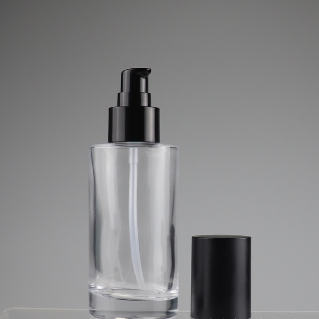 New Design Transparent Essential Packaging Set for Skin Care Glass Lotion Bottles with Screen Printing 50ml/100ml/120ml Shape