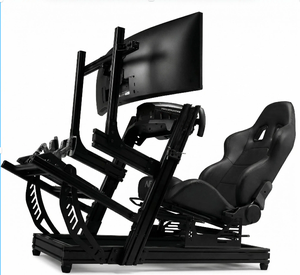 Cockpit de simulation de course inclinable en aluminium extrudé sur mesure 4080, simulateur de conduite réglable pour une expérience de jeu de conduite virtuelle immersive - Product Image 1