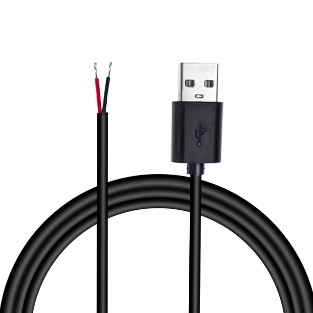 Customized High Quality  USB 2.0 2 or 4 Core Wire Charging Data USB Male to Open End USB- A Type Cable
