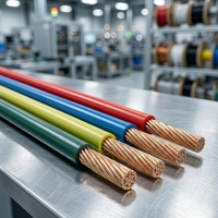 Kabel Listrik Tembaga Telanjang Berisolasi PVC 2/3/4/5/6 Inti untuk Instalasi