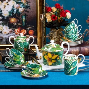 ชุดภาชนะเซรามิกสำหรับร้านอาหาร โรงแรม บ้านพักคุณภาพสูง ลายป่าฝนเขตร้อน สำหรับอาหารตะวันตก ชามซุป จานเซรามิก - Product Image 2