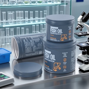 Latas de Aluminio Premium para Cápsulas de Aceite de Pescado, Envases Metálicos para Omega-3 y Suplementos Dietéticos - Product Image 1
