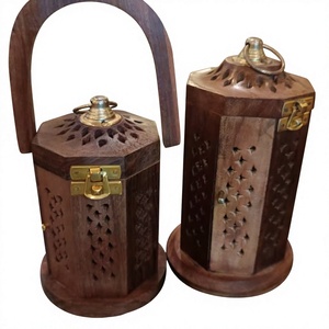 Ata International Handcrafted Sustainable <b>Pine</b> Wood Incense Burner Censer Coriander Plug Ash Catcher Spring Season Diffuser - Product Image 1