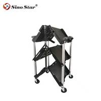 Chariot multifonctionnel pliable à 3 niveaux pour réparation automobile/moto, chariot roulant pliable pour rangement domestique, SP00868