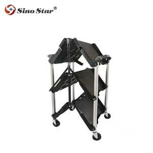 Carrello Pieghevole Multifunzionale a 3 Ripiani per Riparazione Auto/<span class=keywords><strong>Moto</strong></span>, Carrello Portaoggetti Domestico Pieghevole SP00868 - Product Image 4