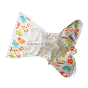 Venta caliente pañales para bebés/pañales de China lavable al por mayor volante infantil PUL dibujos animados impreso cubierta de pañal de tela - Product Image 5